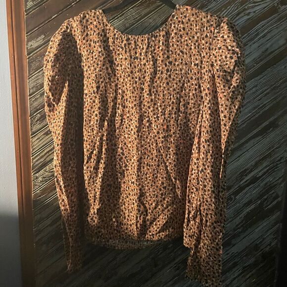 Dolan Charley puff sleeve leopard print top - Picture 9 of 12